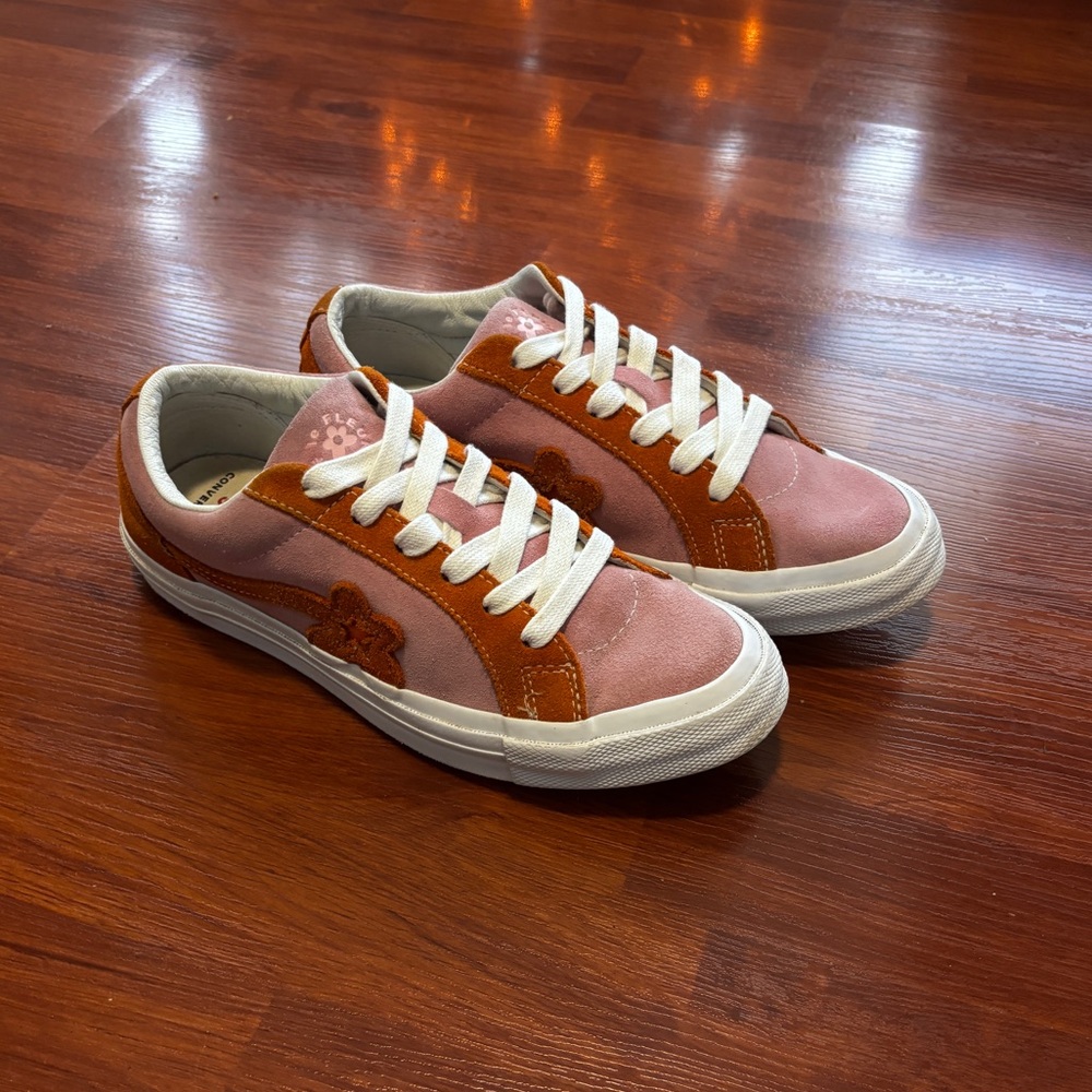 Converse Golf Le Fleur One Star Pink and Orange Tyler The Creator